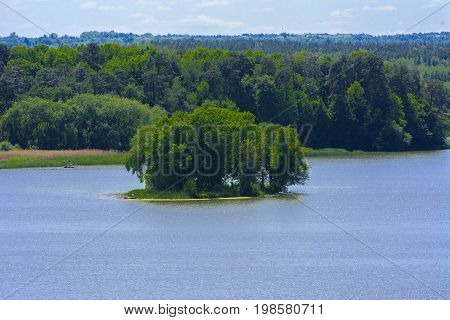 View of the Teterev River from a height in the city park. May 28 2017.