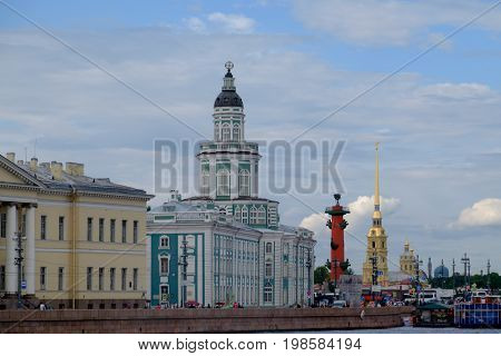 churches and the Harbor of saint petersburg