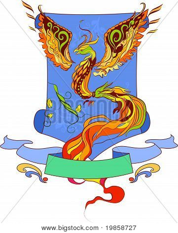 Phoenix vector geraldic illustartion