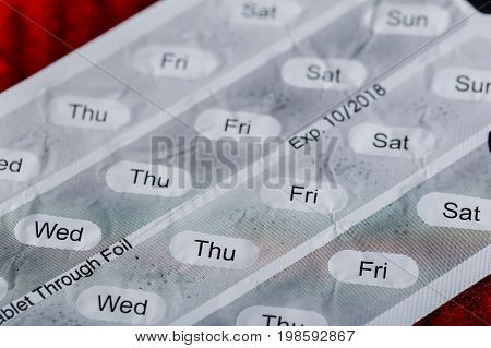 medicine pills in packs.Pills in blister pack, Capsules and pill packed in blisters