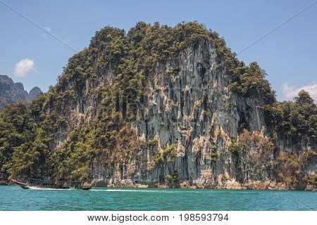 The beautiful lake at Cheow Lan Dam Ratchaprapha Dam, Khao Sok National Park, Thailand.