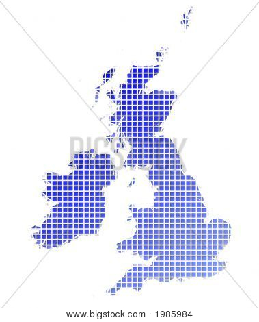 Blu Mozaic mappa del Regno Unito