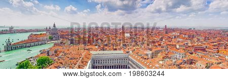 Panoramic View Of Venice From The Campanile Tower Of St. Mark's Cathedral-  St. Mark's Square (piazz