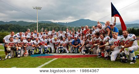 WOLFSBERG, AUSTRIA - 22 agosto American Football B-CE: la squadra della Repubblica Ceca posti terzo su Au