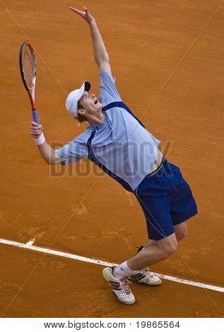 MONTE CARLO MONACO 21 APRIL Andy Murray GBR konkurrerer på ATP Masters turneringen i Monte Carlo, 