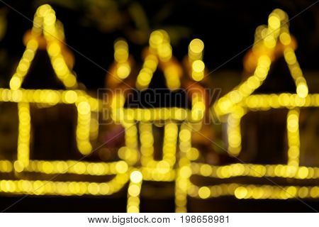 Bokeh Abstract Of Thai Joss House