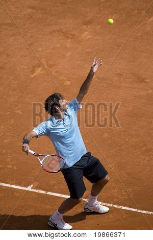 MONTE CARLO MONACO APRIL 24 Roger federer Spanien, konkurrerer i finalen i ATP Masters tournamen