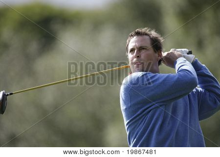GLENEAGLES SKOTLAND AUGUST 27, David Howell fra England konkurrerer i Johnnie Walker klassiske PGA