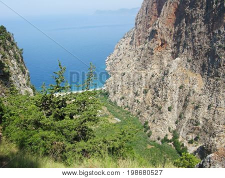 butterfly valley high view canyon fethiye turkey