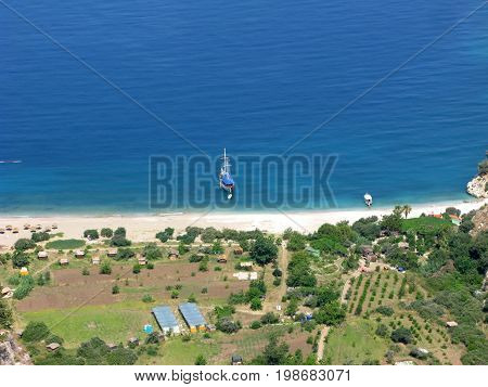 butterfly valley high view canyon fethiye turkey