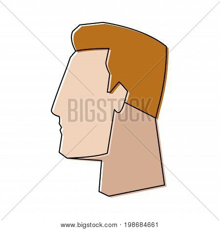 business man side view office worker manager vector illustration