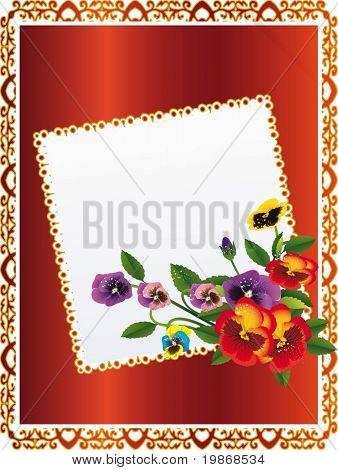 decorative frame with flowers