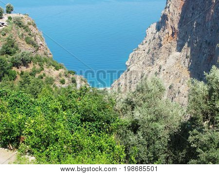 butterfly valley high view canyon fethiye turkey