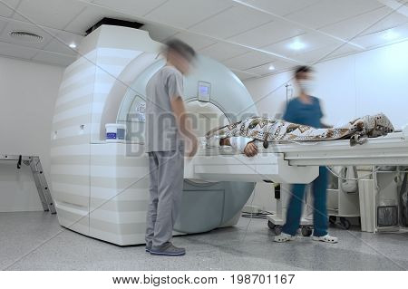 Medical check - up process in the hospital.