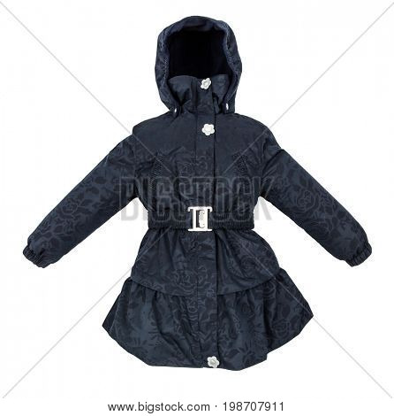 Childrens Women winter jacket isolated on white background.