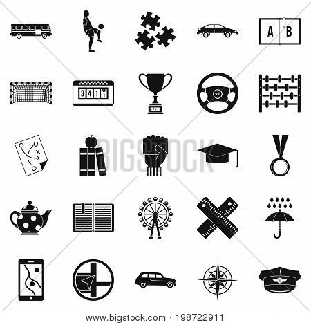 Charabanc icons set. Simple set of 25 charabanc vector icons for web isolated on white background