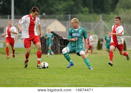 KAPOSVAR, Hongrie - 20 juin : Action de Szabolcs Pantics au Championnat National Hongrois de moins de 19 ans