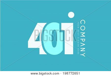 Number 401 Blue White Vector & Photo (Free Trial) | Bigstock