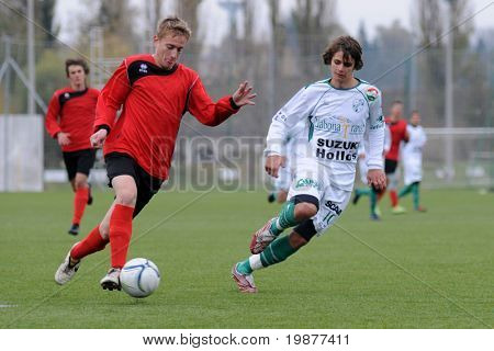 Kaposvar, Ungarn November 7: nicht identifizierten Fußball-Spieler in Aktion bei der ungarischen nationalen Cham