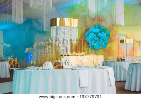 Serving A Wedding Dinner. Catering Concept