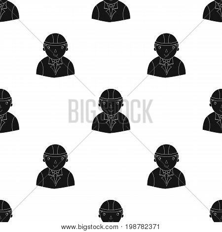 Architect icon in black design isolated on white background. Architect symbol stock vector illustration.