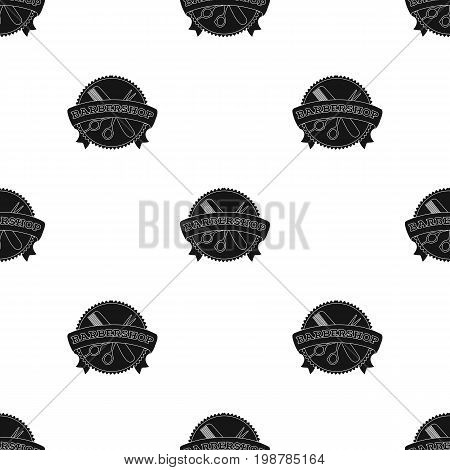 Barber's sign.Barbershop single icon in black style vector symbol stock illustration .