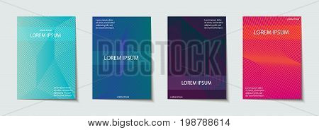 Covers Design Set. Abstract, Minimal, Geometric Pattern.