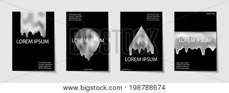 Trendy Template Set With Futuristic Modern Shapes For Poster, Cover, Card, Broshure, Banner.