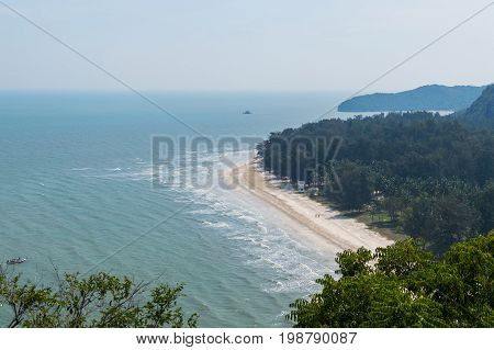 Tropical White Sand Beach In Khao Sam Roi Yot National Park, Thailand