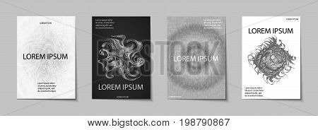 Trendy Template Set With Futuristic Modern Shapes For Poster, Cover, Card, Broshure, Banner.