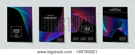 Covers Design Set. Abstract, Minimal, Geometric Pattern.