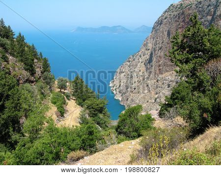butterfly valley high view canyon fethiye turkey