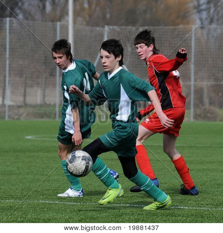 Kaposvar, Ungarn März 21: unbekannte Spieler in Aktion auf der Nemzeti Bajnokság 