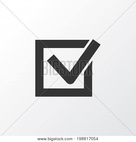 Premium Quality Isolated Check Element In Trendy Style.  Task Icon Symbol.