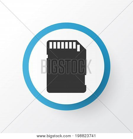 Premium Quality Isolated Memory Card Element In Trendy Style.  Sd Card Icon Symbol.