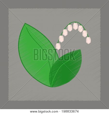 flat shading style Illustrations of plant Convallaria
