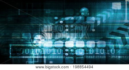 Corporate Sales and Marketing in a Company 3D Illustration Render
