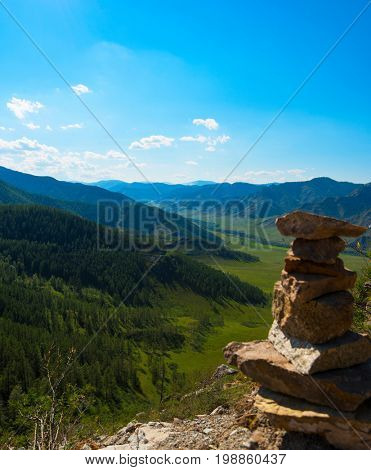 Mountain pass Chike-Taman in Altai, Siberia, Russia