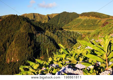 Sete Cidades landscape, Sao Miguel Island, Azores, Europe
