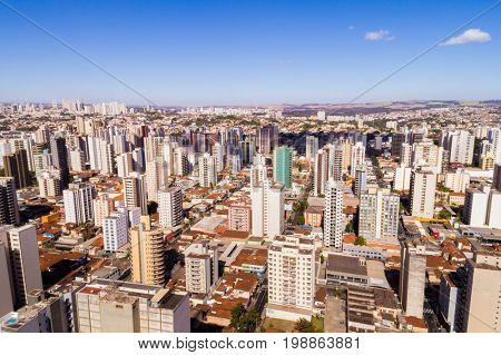 Aerial View of Ribeirao Preto city in Sao Paulo, Brazil