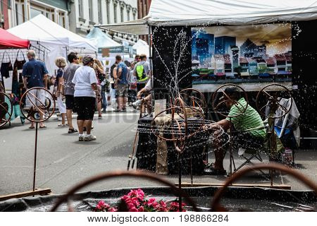 NORWALK-AUGUST 6: SONO Arts Fest in downtown see in Norwalk , CT on August 6, 2017.