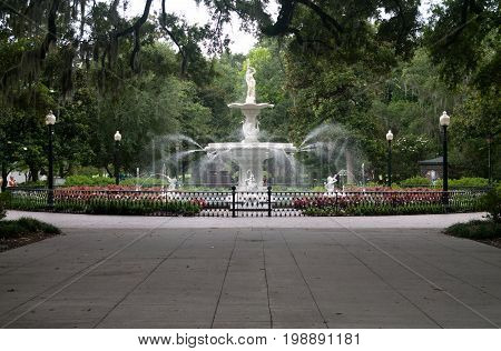 Forsyth Park Fountian found in Savannah Georgia