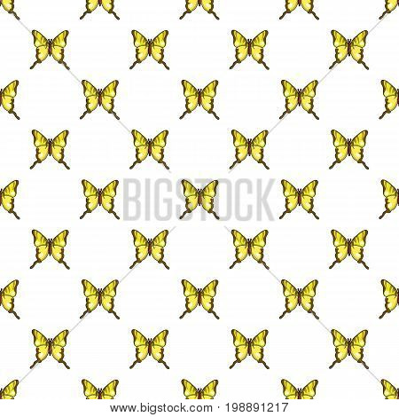Iphiclides podalirius butterfly pattern in cartoon style. Seamless pattern vector illustration