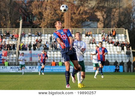 KAPOSVAR ฮังการี - 6 พฤศจิกายน: ผู้เล่นไม่สามารถระบุได้ในการดำเนินการที่เป็นเลิศแห่งชาติฮังการี 