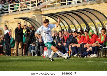 KAPOSVAR ฮังการี - 6 พฤศจิกายน: Robert Kovacsevics การดำเนินการที่เป็นเลิศแห่งชาติฮังการีเพื่อ