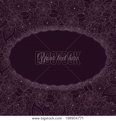 Floral and ornamental on a dark background