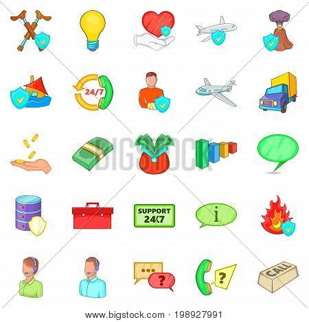 Belay icons set. Cartoon set of 25 belay vector icons for web isolated on white background