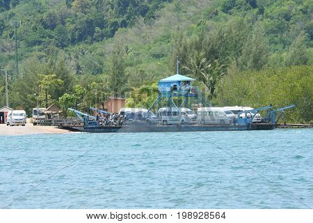 Lanta Ferry Boat Between Krabi And Lanta Island, Krabi.