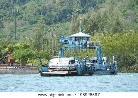Lanta Ferry Boat Between Krabi And Lanta Island, Krabi.
