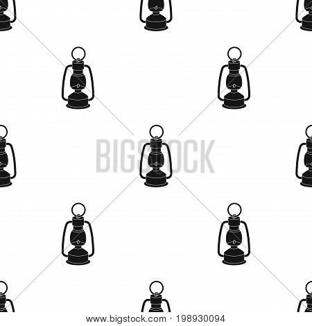A gas lamp.The lighting device of miners.Mine Industry single icon in black style vector symbol stock web illustration.